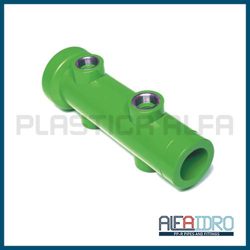 Collettore a quattro vie filettato femmina Alfaidro Plastica Alfa