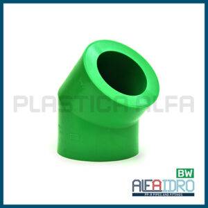 Gomito a 45 saldatura di testa Alfaidro Plastica Alfa