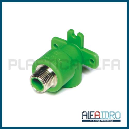 Gomito terminale a 90 filettato maschio Alfaidro Plastica Alfa