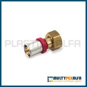 Adattatore con girello raccordo a pressare MultypexAlfa Plastica Alfa