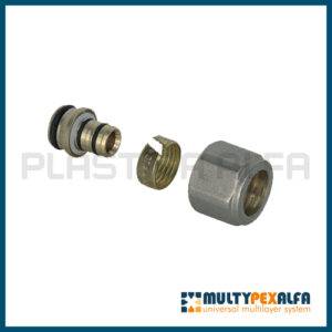 Adattatore raccordo in ottone a stringere MultypexAlfa Plastica Alfa