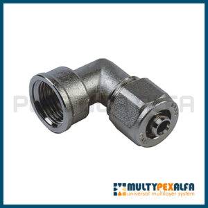 Gomito filettato femmina a stringer multypexalfa Plastica Alfa