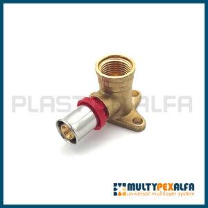 Gomito con staffa a pressare multypexalfa Plastica Alfa
