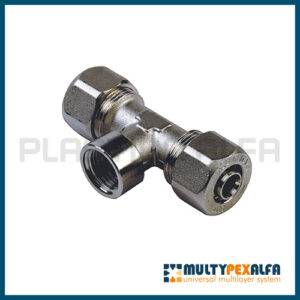 Tee a 90° filettata femmina a stringere mulltypexalfa Plastica Alfa