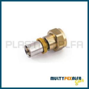 Adattatore gas con girello a pressare multipexAlfa Plastica Alfa