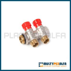 Collettore a due vie con rubinetto Multypexalfa Plastica Alfa
