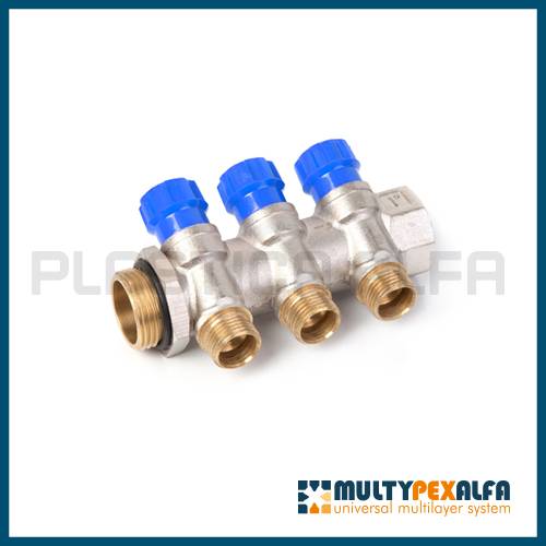 Three-way manifold with tap Multypexalfa Plastica Alfa