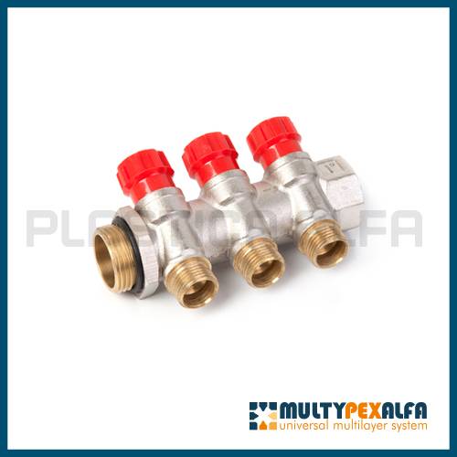 Three-way manifold with tap Multypexalfa Plastica Alfa