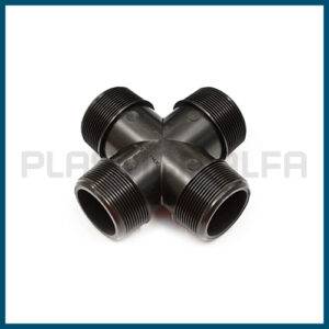 Croce filettata maschio raccordi filettati Plastica Alfa