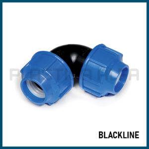 Gomito a 90 Blackline Plastica Alfa