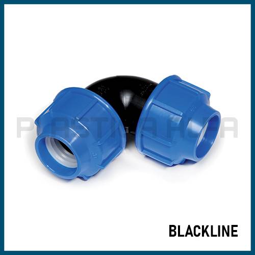 Gomito a 90 Blackline Plastica Alfa