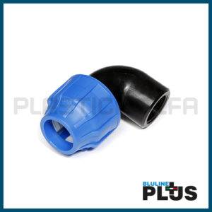 Gomito a 90° filettato femmina bluline plus Plastica Alfa