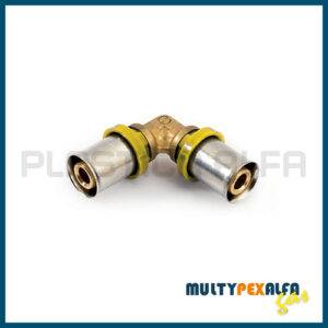Gomito a 90 a pressare multipexAlfa Plastica Alfa