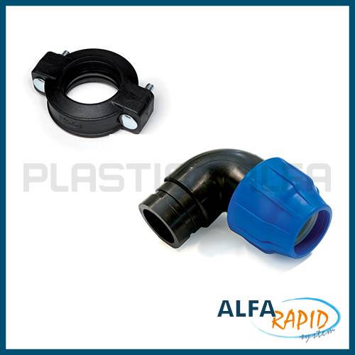 Gomito con giunto Alfarapid Plastica Alfa