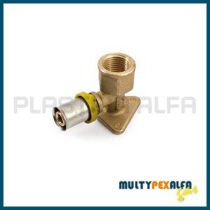 Gomito con staffa a pressare multipexAlfa Plastica Alfa