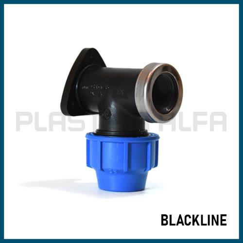 Gomito terminale 90° Blackline Plastica Alfa