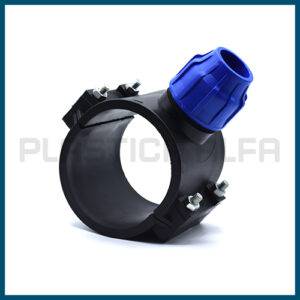 Presa a staffa con raccordo a compressione prese a staffa Plastica Alfa