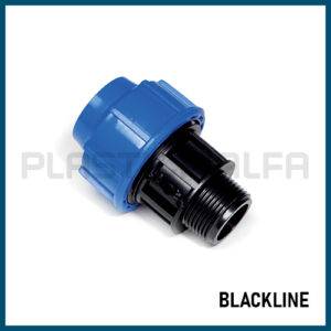 Raccordo maschio blackline Plastica Alfa