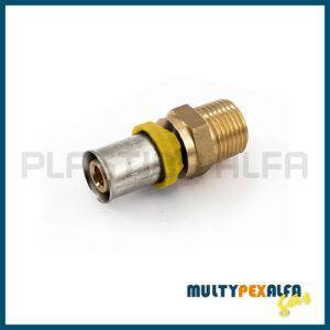 Raccordo maschio a pressare multipexAlfa Plastica Alfa