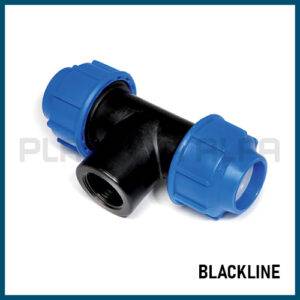Tee a 90° filettata femmina blackline Plastica Alfa