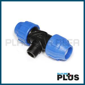 Tee a 90° filettato maschio bluline plus Plastica Alfa