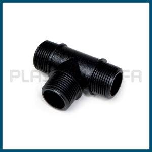 Tee a 90° filettato maschio raccordi filettati Plastica Alfa