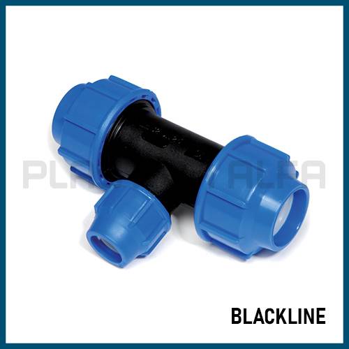 Tee a 90° ridotto blackline Plastica Alfa
