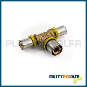 Tee ridotta a pressare multypexAlfa Plastica Alfa