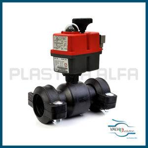 Valvola alfarapid tipo scanalato con motore elettrico Valvevolution Plastica Alfa