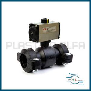 Valvola alfarapid tipo scanalato con motore pneumatico Valvevolution Plastica Alfa