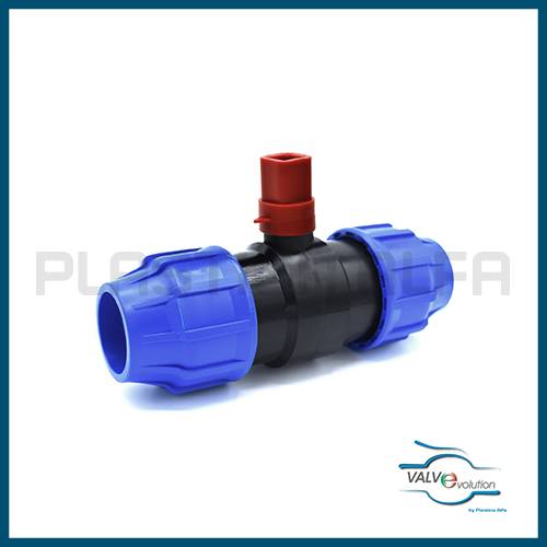 Valvola a sfera a compressione con prolunga valvole a compressione valvevolution Plastica Alfa