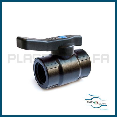 Valvola filettata F-F passaggio ridotto Valvevolution Plastica Alfa