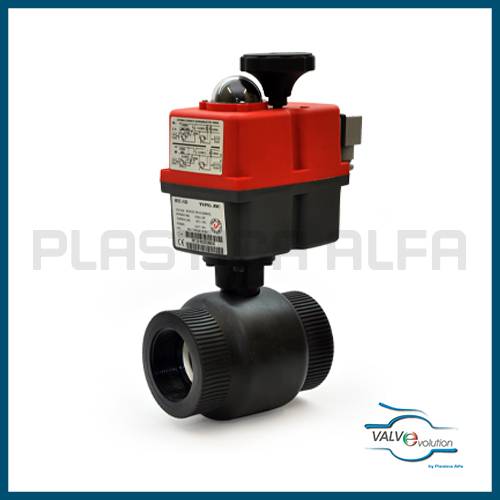 Valvola filettata femmina con motore elettrico Valvevolution Plastica alfa