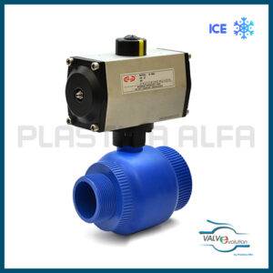 Valvola antigelo filettata M-F con motore pneumatico valvole antigelo valvevolution Plastica Alfa