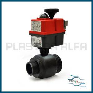 Valvola filettata M-F con motore elettrico Valvevolution Plastica Alfa