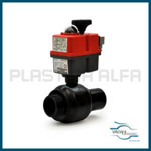 Valvola filettata maschio PEAD con motore elettrico valvole HDPE valvevolution Plastica Alfa
