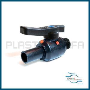 Valvola filettata maschio PEAD valvole HDPE valvevolution Plastica Alfa