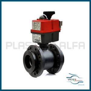 Valvola flangiata con motore elettrico Valvevolution Plastica Alfa