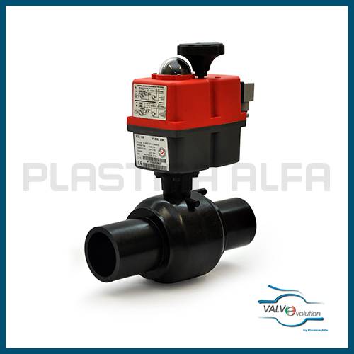 Valvola PEAD con motore elettrico valvole HDPE valvevolution Plastica Alfa