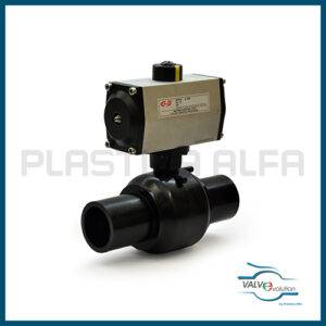 Valvola PEAD con motore pneumatico valvole HDPE valvevolution Plastica Alfa