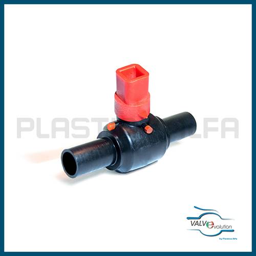 Valvola PEAD con prolungo valvole HDPE valvevolution Plastica Alfa