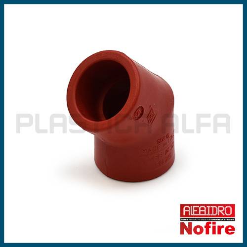 Gomito a 45° Nofire Plastica Alfa