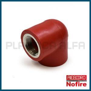 Gomito a 90 femmina filettato femmina Nofire Plastica Alfa