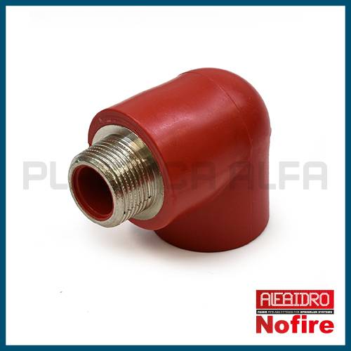 Gomito a 90 femmina filettato maschio Nofire Plastica Alfa