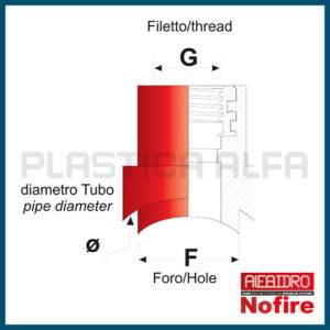 Raccordo a sella filettato femmina Nofire Plastica Alfa