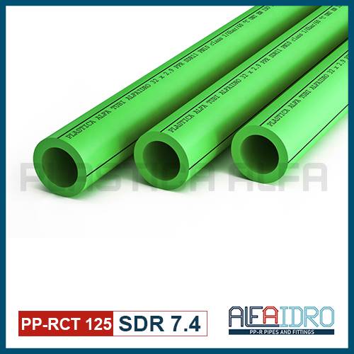 Tubo monostrato in PP-RCT 125 SDR 7.4 tubi alfaidro Plastica Alfa
