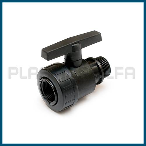 Valvola a sfera filettata maschio-femmina valvole pn6 irrigazione Plastica Alfa