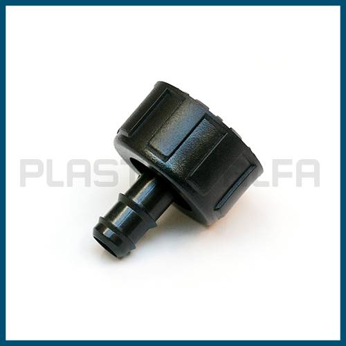 Barbed Fitting with nut connection Plastica Alfa