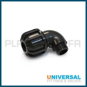 Gomito a 90 filettato maschio Universal Plastica Alfa