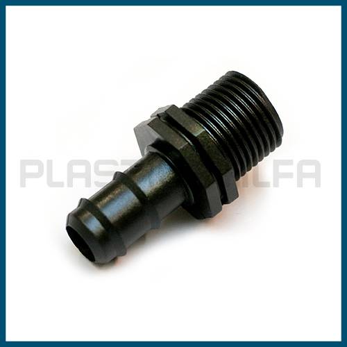 Barbed fitting - male thread Plastica Alfa